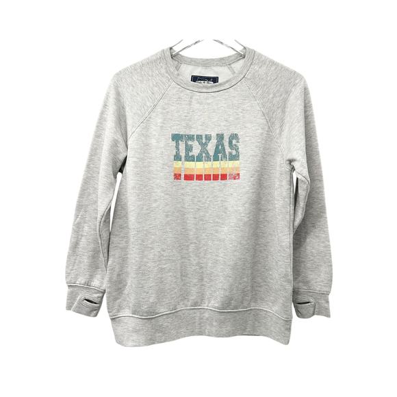 State of Mine TEXAS gray Sweatshirt Top women's SMALL - Picture 5 of 7